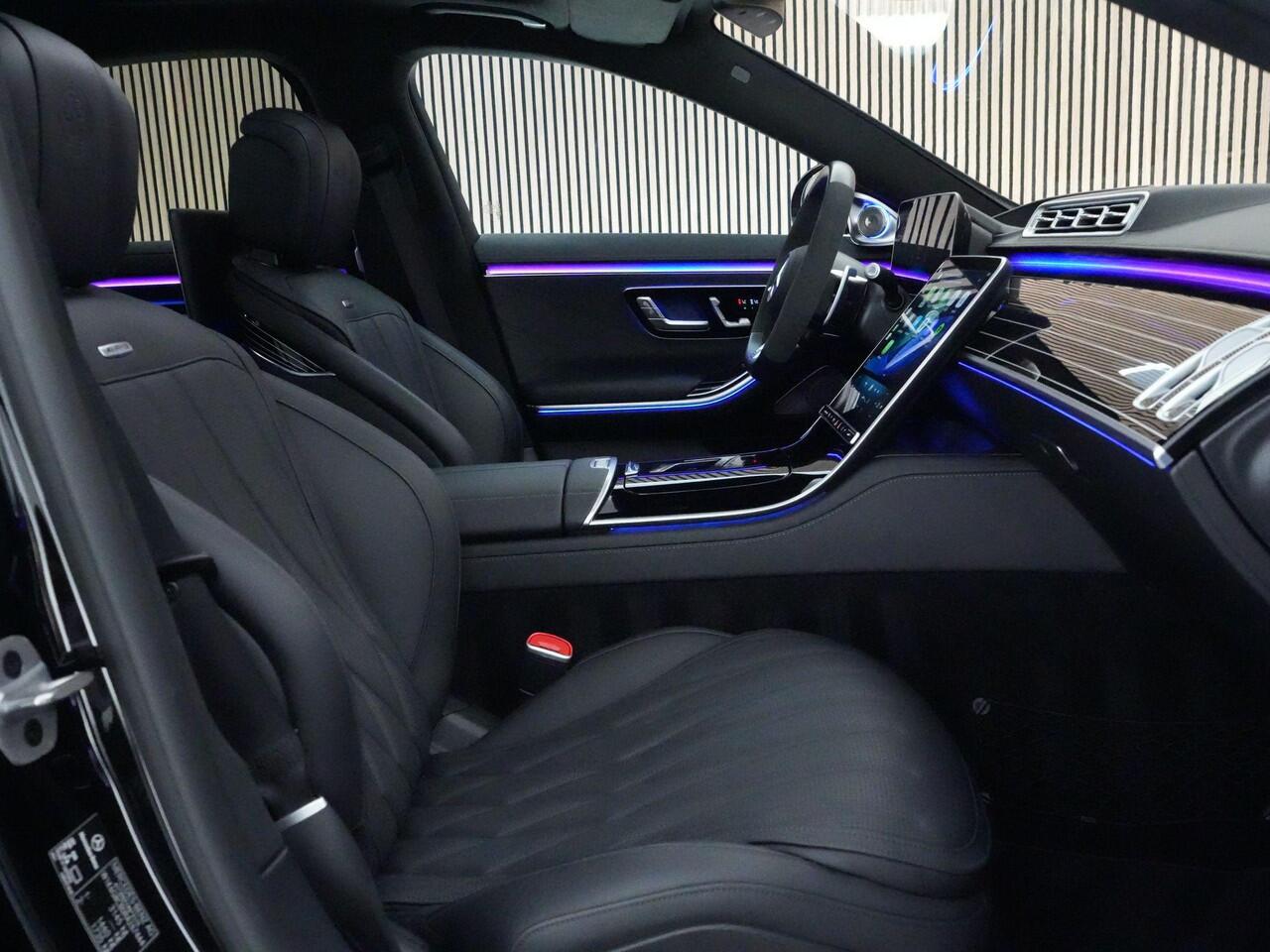 Mercedes-Benz S-KLASSE 63S AMG 802pk E Performance |22" custom wielen|pano|Burmester High end|chauffeurspakket|achteras besturing|rearseat infotainment|HUD|360 camera|digital LED|memory|Apple Carplay|
