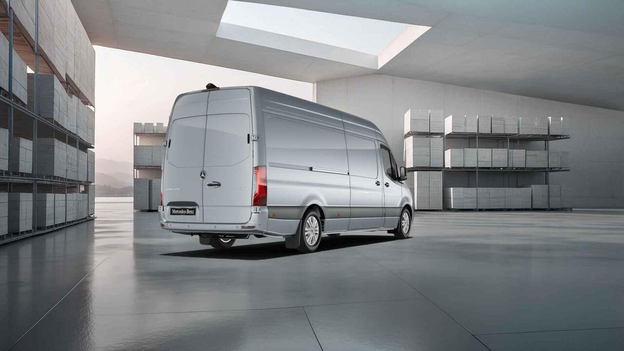 Mercedes-Benz SPRINTER 317 CDI L3 H2 Select| Dubbele Schuifdeur | NAvigatie | 2x Schuifdeur | Distronic Plus | Klasse 3 Alarm | Bijverwarming | Airco | Dodehoekassistent | Geveerde Comforstoel Bestuurder en Bijrijdersbank | Certified |