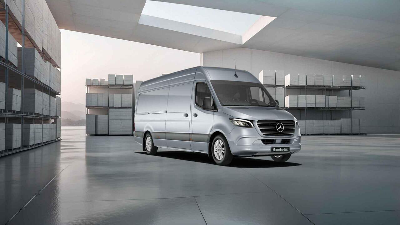 Mercedes-Benz SPRINTER 317 CDI L3 H2 Select| Dubbele Schuifdeur | NAvigatie | 2x Schuifdeur | Distronic Plus | Klasse 3 Alarm | Bijverwarming | Airco | Dodehoekassistent | Geveerde Comforstoel Bestuurder en Bijrijdersbank | Certified |