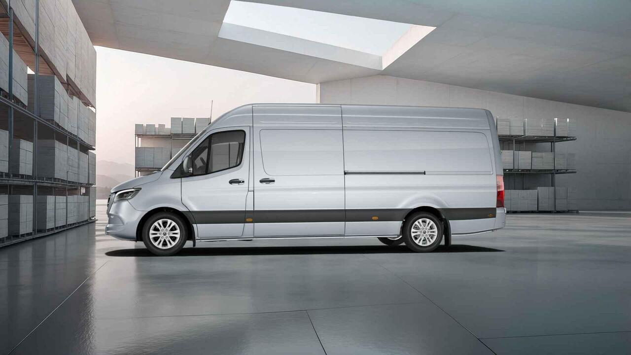 Mercedes-Benz SPRINTER 317 CDI L3 H2 Select| Dubbele Schuifdeur | NAvigatie | 2x Schuifdeur | Distronic Plus | Klasse 3 Alarm | Bijverwarming | Airco | Dodehoekassistent | Geveerde Comforstoel Bestuurder en Bijrijdersbank | Certified |