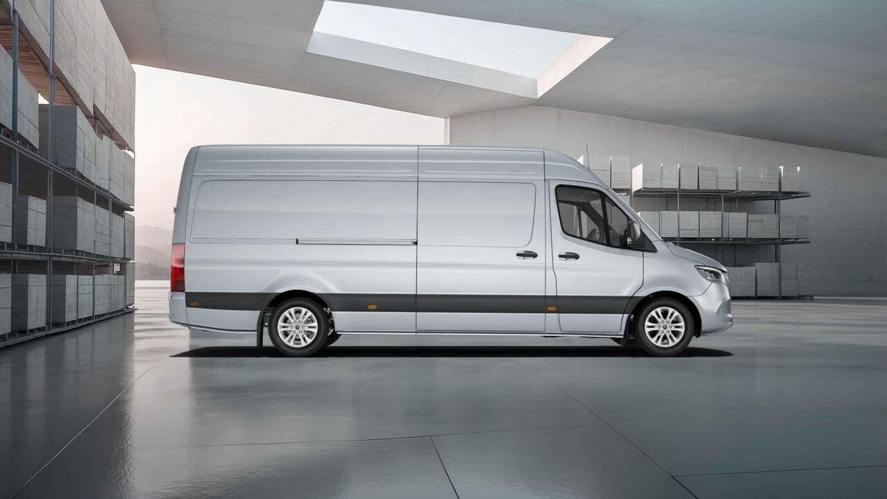 Mercedes-Benz SPRINTER 317 CDI L3 H2 Select| Dubbele Schuifdeur | NAvigatie | 2x Schuifdeur | Distronic Plus | Klasse 3 Alarm | Bijverwarming | Airco | Dodehoekassistent | Geveerde Comforstoel Bestuurder en Bijrijdersbank | Certified |