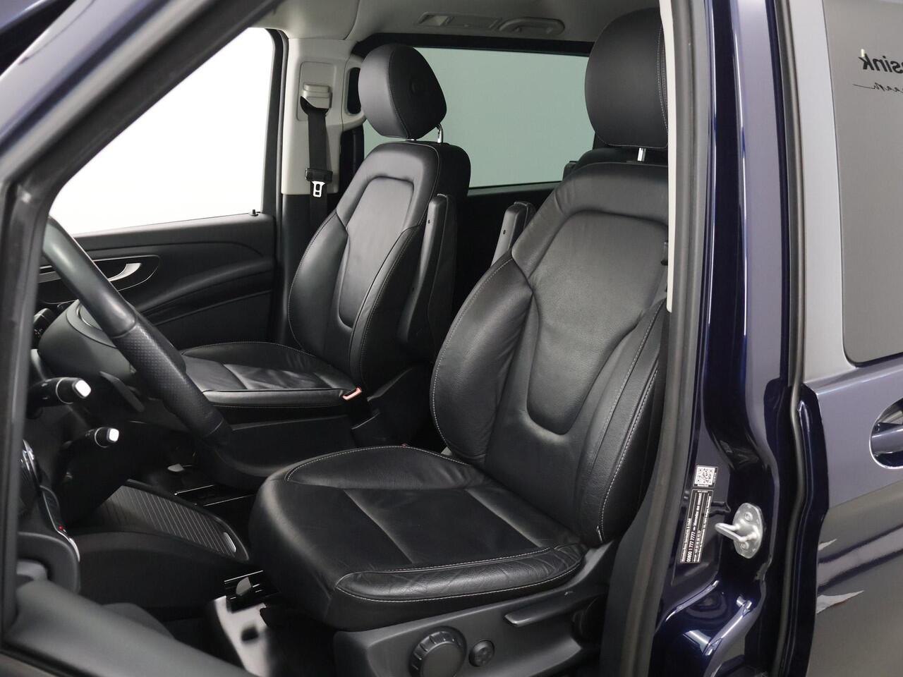 Mercedes-Benz V-KLASSE 300d | AUT. | 239 PK | L2 | DUBBEL CABINE | DEALER ONDERHOUDEN | ADAPTIEVE CRUISE CONTROL | ALARM | 19" AMG VELGEN | LEDEREN BEKLEDING | STOELVERWARMING | TREKHAAK | CARPLAY | ANDROID AUTO | CLIMA | NAVIGATIE | ACHTERUITRIJCAMERA