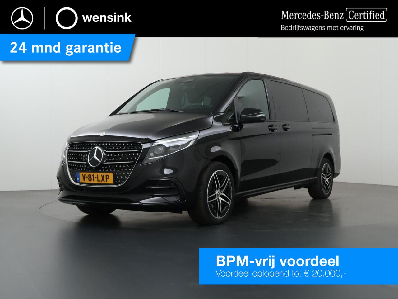 Mercedes-Benz V-KLASSE 250d 4-MATIC XL L3 AVANTGARDE | DUBBELE CABINE | 360 CAMERA | DISTRONIC PLUS | LEDER ZWART "LUGANO" | ALARM | STOELVERWARMING | NAVIGATIE | CARPLAY | ANDROID AUTO | AUTOMATISCHE AIRCO | DAB+ |