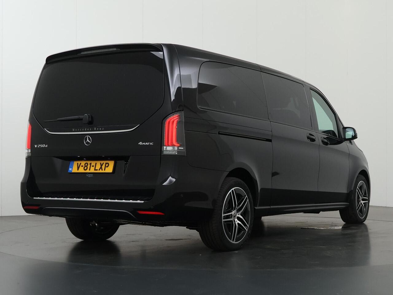 Mercedes-Benz V-KLASSE 250d 4-MATIC XL L3 AVANTGARDE | DUBBELE CABINE | 360 CAMERA | DISTRONIC PLUS | LEDER ZWART "LUGANO" | ALARM | STOELVERWARMING | NAVIGATIE | CARPLAY | ANDROID AUTO | AUTOMATISCHE AIRCO | DAB+ |