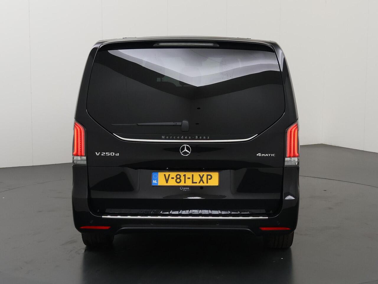 Mercedes-Benz V-KLASSE 250d 4-MATIC XL L3 AVANTGARDE | DUBBELE CABINE | 360 CAMERA | DISTRONIC PLUS | LEDER ZWART "LUGANO" | ALARM | STOELVERWARMING | NAVIGATIE | CARPLAY | ANDROID AUTO | AUTOMATISCHE AIRCO | DAB+ |