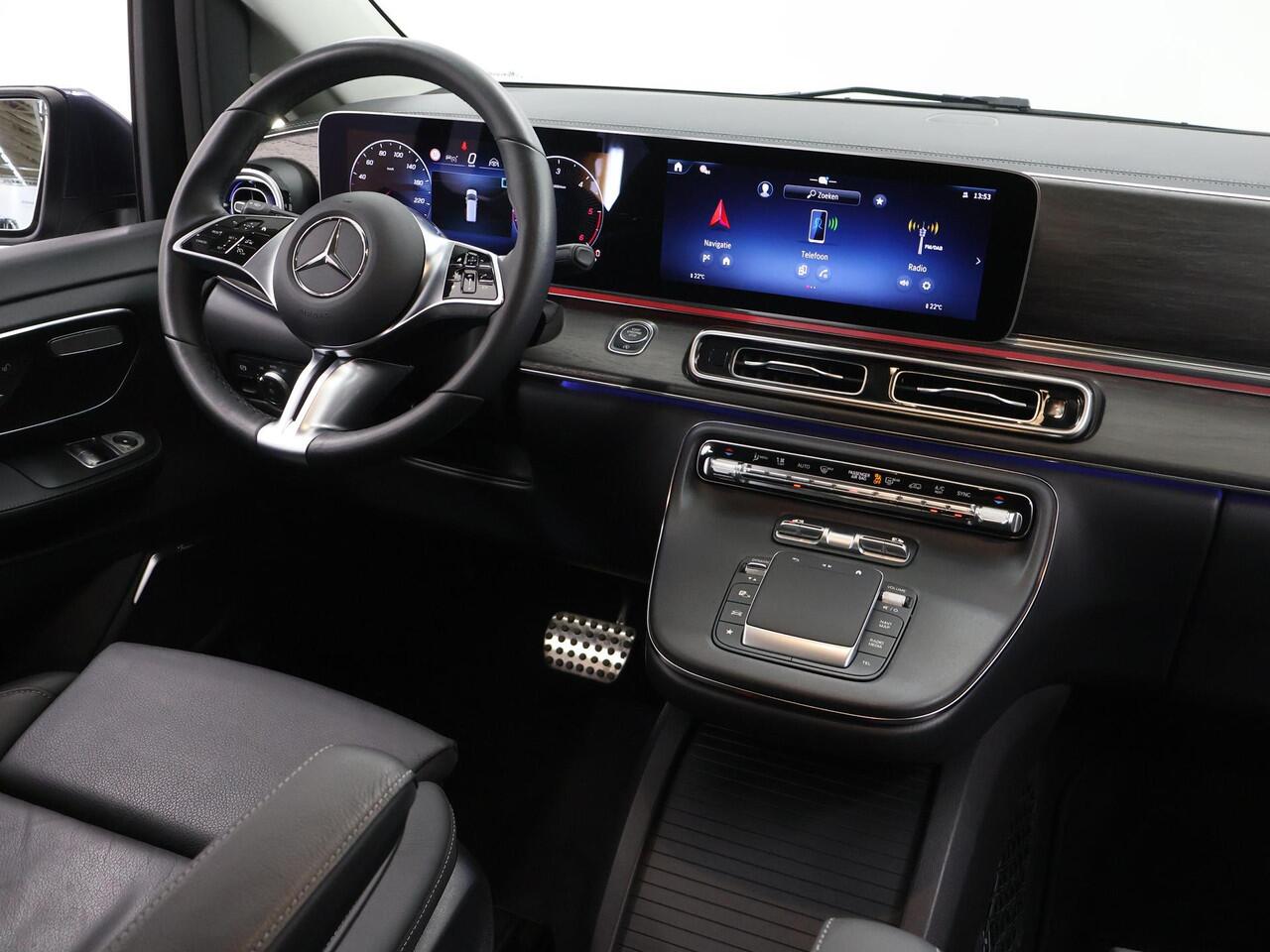 Mercedes-Benz V-KLASSE 300d | L2 Lang | Avantgarde | Dubbele Cabine | Distronic Plus | Schuifdeur L+R Elektrisch | Burmester | 360° Camera | Lederen Bekleding | Dodehoekassistent | Stoelverwarming | Certified