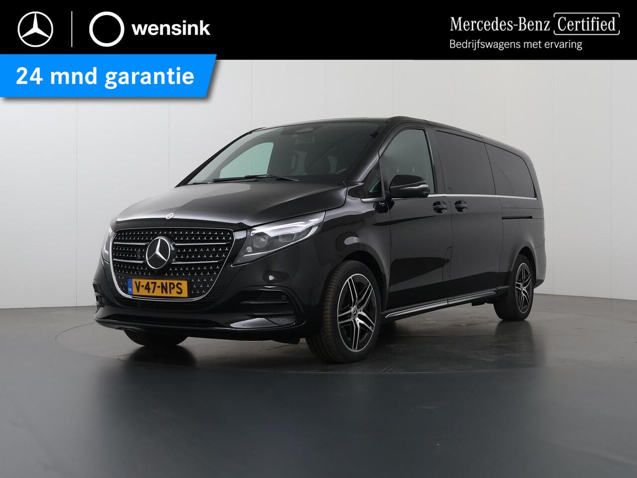Mercedes-Benz V-KLASSE 300d | XL L3 | AMG | 4-MATIC | Dubbele Cabine | 360 CAMERA | DISTRONIC PLUS | LEDER ZWART "LUGANO" | ALARM | STOELVERWARMING | NAVIGATIE | CARPLAY | ANDROID AUTO | CLIMATE CONTROL | DAB+ | CERTIFIED