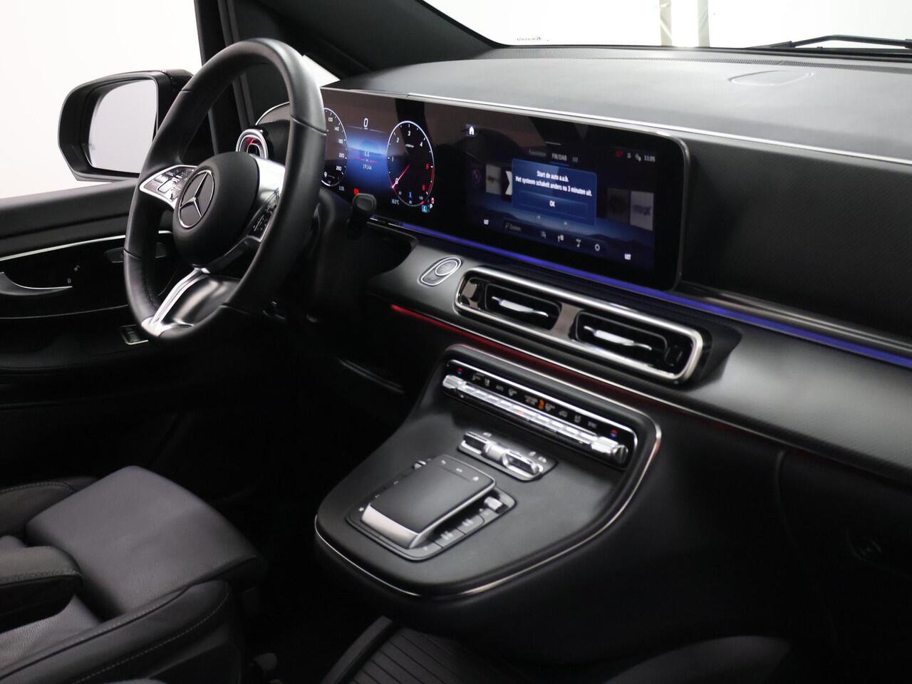 Mercedes-Benz V-KLASSE 300d | XL L3 | AMG | 4-MATIC | Dubbele Cabine | 360 CAMERA | DISTRONIC PLUS | LEDER ZWART "LUGANO" | ALARM | STOELVERWARMING | NAVIGATIE | CARPLAY | ANDROID AUTO | CLIMATE CONTROL | DAB+ | CERTIFIED