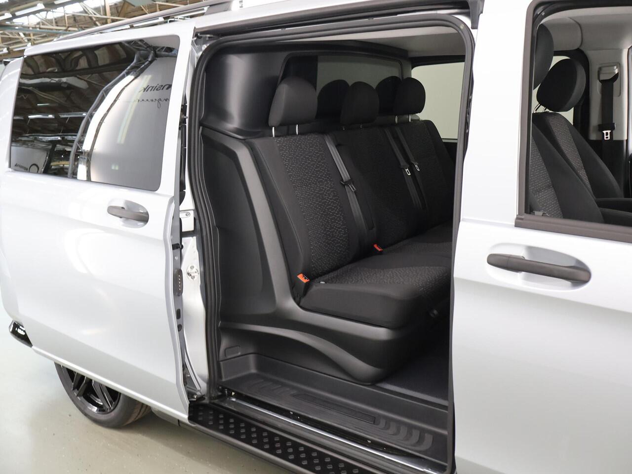 Mercedes-Benz VITO 119 L3 XL Pro | Aut. | Edition | Dubbele Cabine MULTI-BEAM LED | ACHTERUITRIJCAMERA | 2500 KG AHW TREKHAAK | ACHTERDEUREN | 2X ZIJSCHUIFDEUR | CRUISE CONTROL | STOEL - STOEL | METALLIC