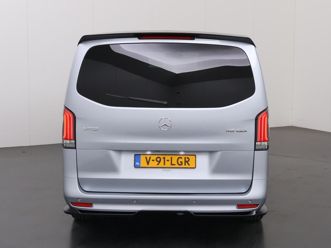 Mercedes-Benz VITO 119 CDI Aut. | XL L3 | Select | EDITION | STYLINGPAKKET | LM VELGEN | SPOILERPAKKET | TREEPLANKEN | Luchtvering | Adaptive Cruise Control | 360 Camera | Parkeersensoren | Achteruitrijcamera | Navigatie | Stoel - Stoel