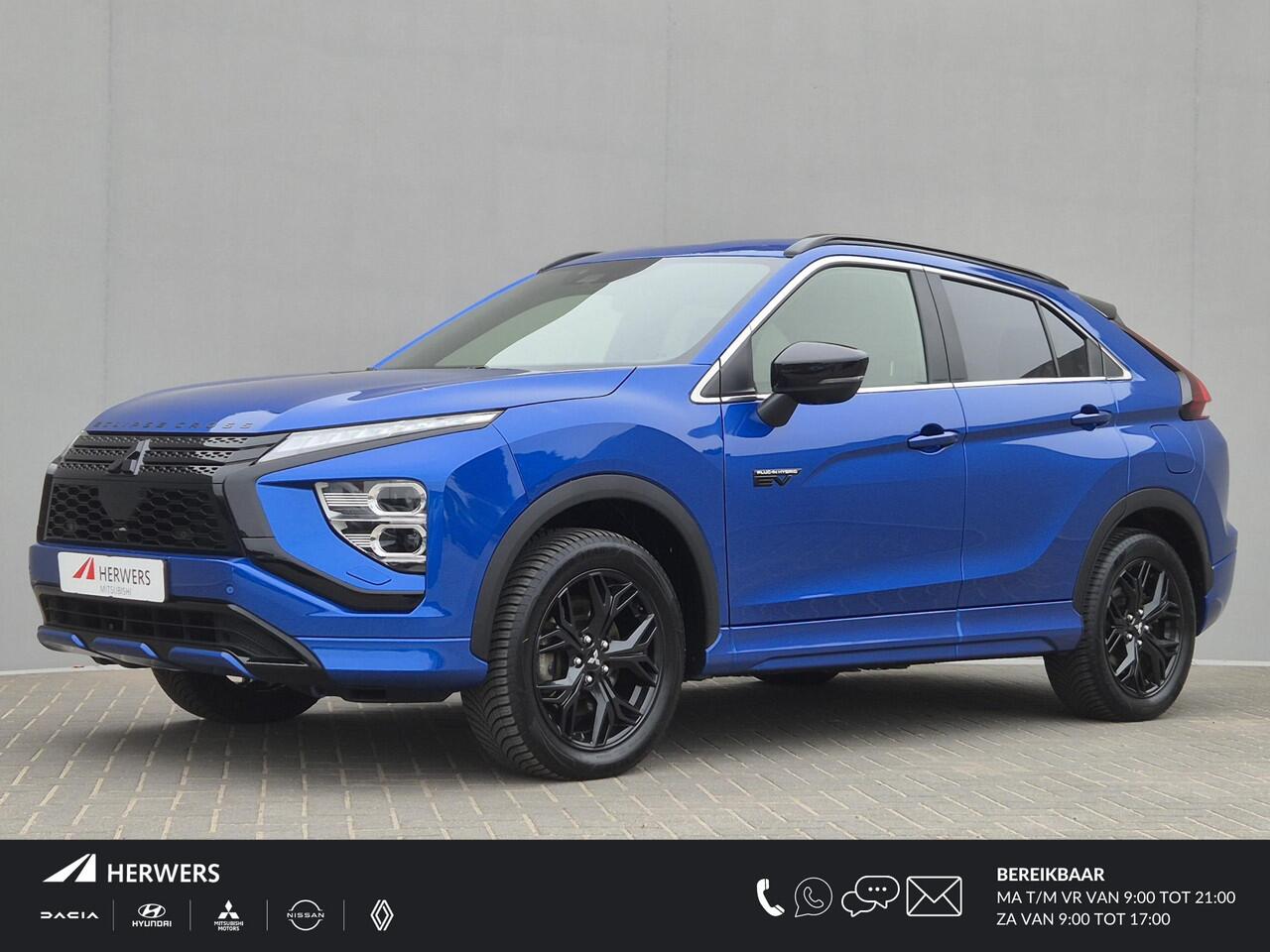 Mitsubishi ECLIPSE Cross 2.4 PHEV Plug-in Black Edition Automaat / Afneembare trekhaak / 1500kg Trekgewicht / Allseason banden / tot 8 jaar Garantie / Rondomzicht camera / Stuur-, Stoel en Achterbankverwarming / Adaptief CC /