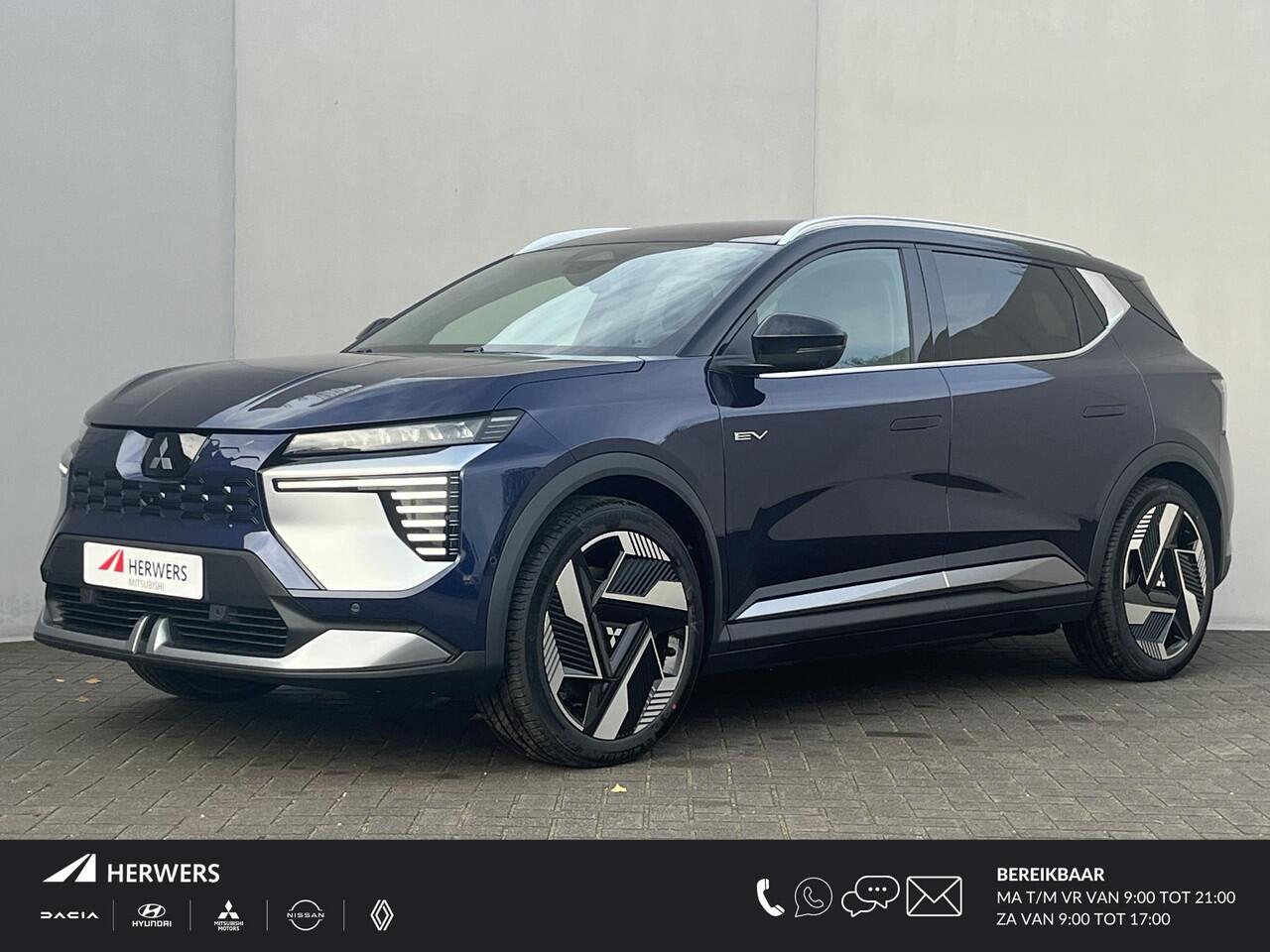 Mitsubishi ECLIPSE Cross Instyle 87 kWh / ¤4.000 introductiekorting / Nieuw Model! / 100% Elektrisch / 621 KM WLTP / 1.100 KG Trekgewicht / 8 jaar Fabrieksgarantie / Elektrochromatisch glazen Panoramadak / 360° Camera / Google Maps Navigatie / Stuurwiel- en Stoelverwarming 