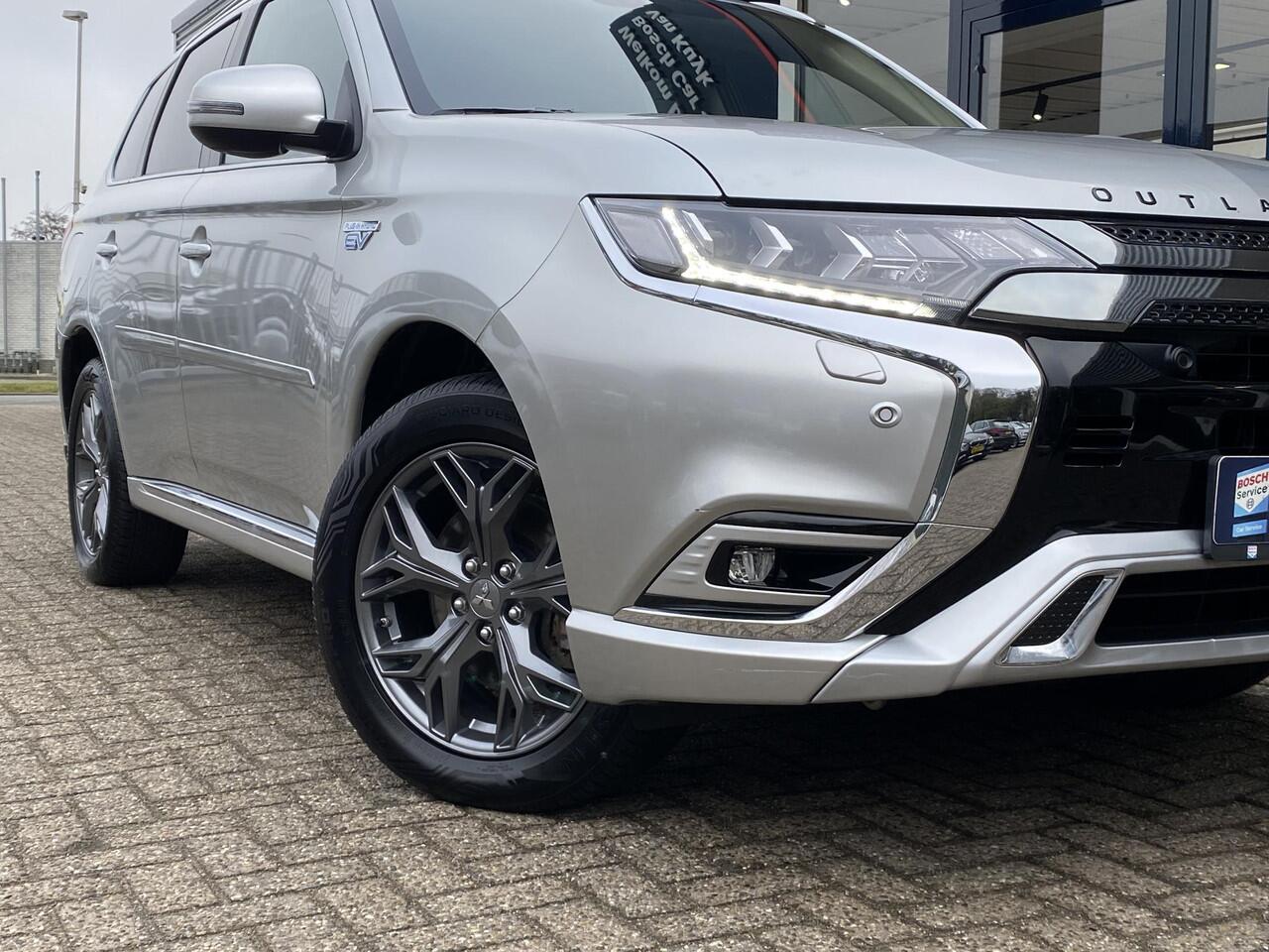 Mitsubishi OUTLANDER 2.4 PHEV Intense / Automaat / NL-Auto / Dealer-Onderhouden / 1e-Eigenaar / AWD / Afneembare-Trekhaak / Standkachel / Cruise-Control / Climate-Control / Stoelverwarming / Elektr.-Stoelen / Apple-Carplay & Android-Auto / Dodehoek-Detectie / LED / Keyless / 