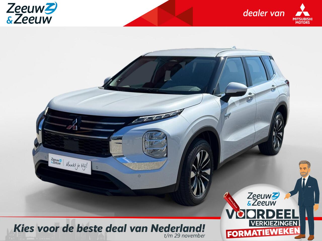 Mitsubishi OUTLANDER 2.4 PHEV Pure |¤5.000,- Voorraadkorting|Navigatie| Adaptieve cruise control| Dode hoeksensor|PDC V+A| 8 jaar garantie|