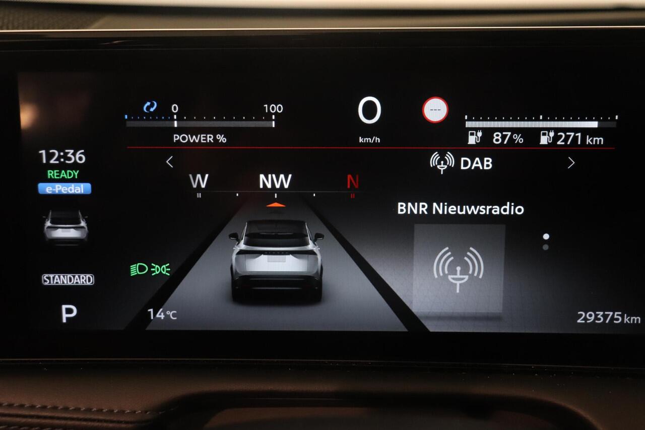 Nissan Ariya Advance 66 kWh | Warmtepomp | 22 KWH lader | 360° Camera | elektr. achterklep | Stuur & stoel verwarming |