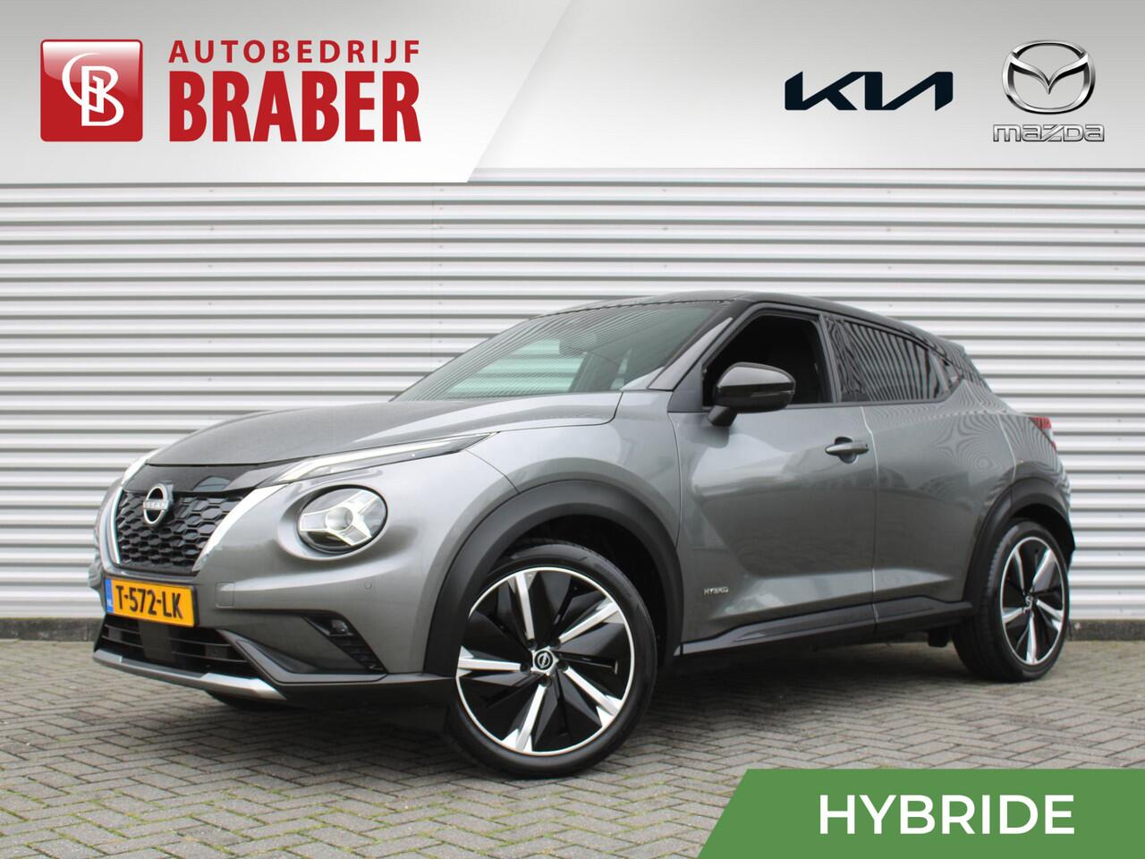 Nissan JUKE 1.6 Hybrid N-Design | Trekhaak | Stuur-/stoel-/voorruitverwarming | Camera | Clima | Navi | 19" LM | Cruise |
