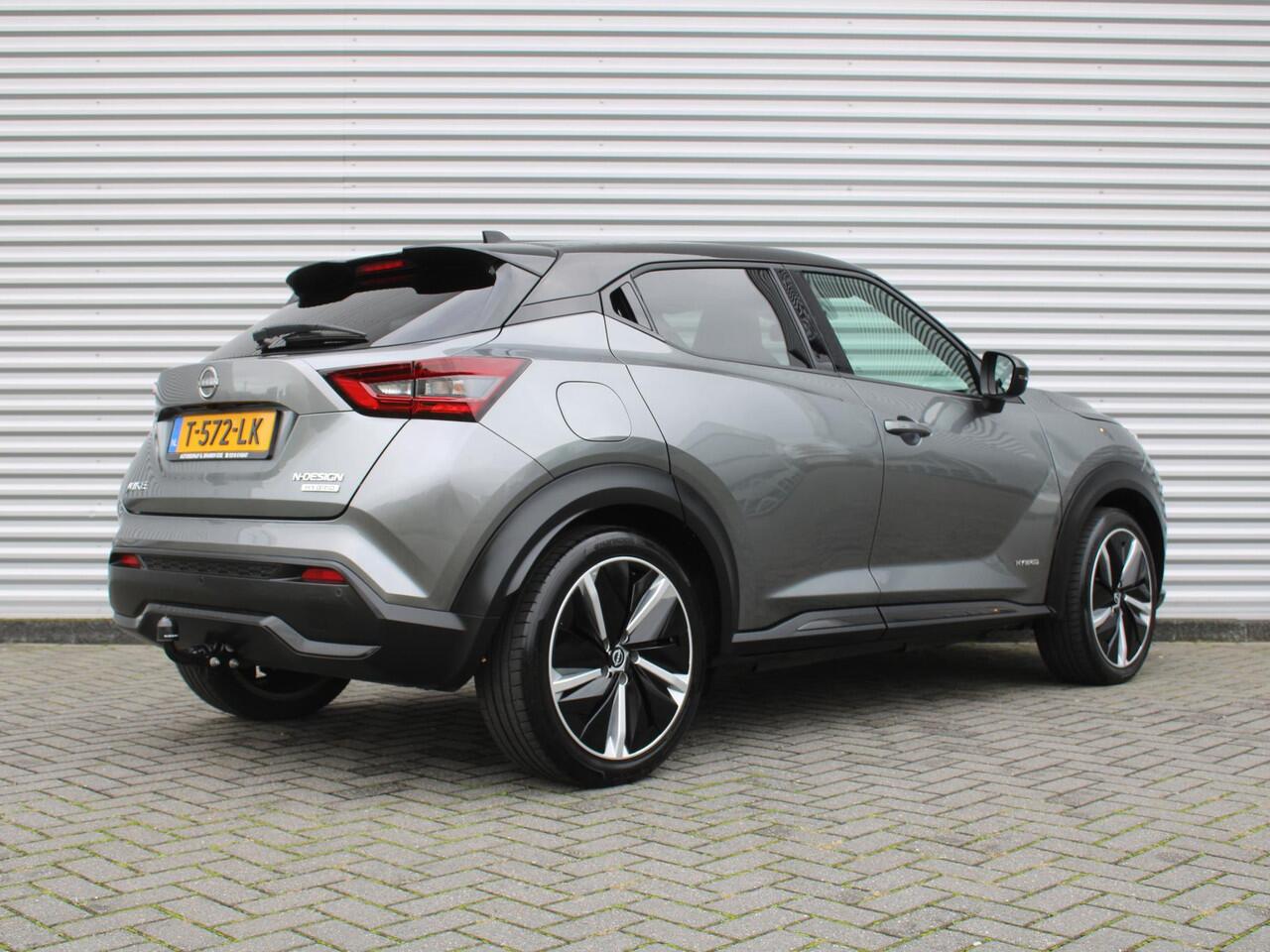Nissan JUKE 1.6 Hybrid N-Design | Trekhaak | Stuur-/stoel-/voorruitverwarming | Camera | Clima | Navi | 19" LM | Cruise |