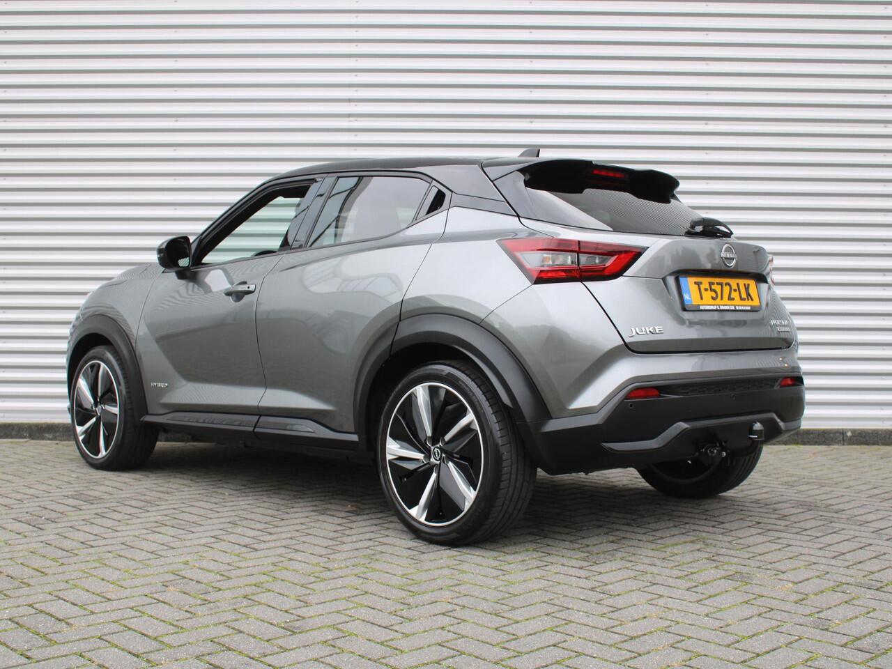 Nissan JUKE 1.6 Hybrid N-Design | Trekhaak | Stuur-/stoel-/voorruitverwarming | Camera | Clima | Navi | 19" LM | Cruise |