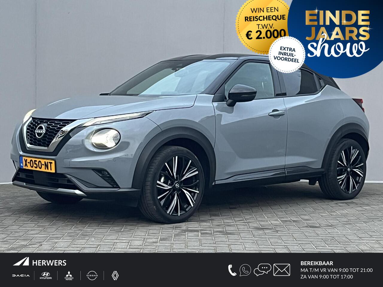 Nissan JUKE 1.0 DIG-T N-Design / 360° Camera / Adaptieve Cruise Control / Keyless Entry & Start / Apple Carplay & Android Auto / Navigatie full map / Climate Control / Alcantara Bekleding / Sportstoelen /