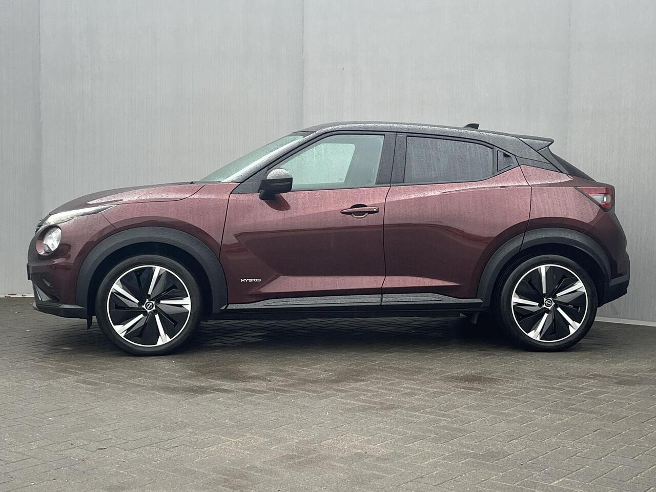 Nissan JUKE 1.6 Hybrid N-Design / Achteruitrijcamera / Stuur- en Stoelverwarming / Voorruitverwarming / Cruise- en Climate Control / Apple Carplay & Android Auto / Keyless Entry & Start / Navigatie full map / Parkeersensoren voor en achter /