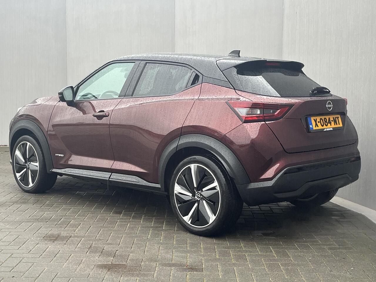 Nissan JUKE 1.6 Hybrid N-Design / Achteruitrijcamera / Stuur- en Stoelverwarming / Voorruitverwarming / Cruise- en Climate Control / Apple Carplay & Android Auto / Keyless Entry & Start / Navigatie full map / Parkeersensoren voor en achter /