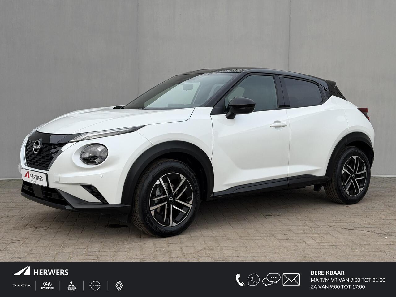 Nissan JUKE 1.6 Hybrid N-Connecta / Fabrieksgarantie tot 07-2028 / Camera / Navigatie / Apple Carplay & Android Auto / Stoel & Stuurwielverwarming / Two Tone / Cruise Control / Keyless /