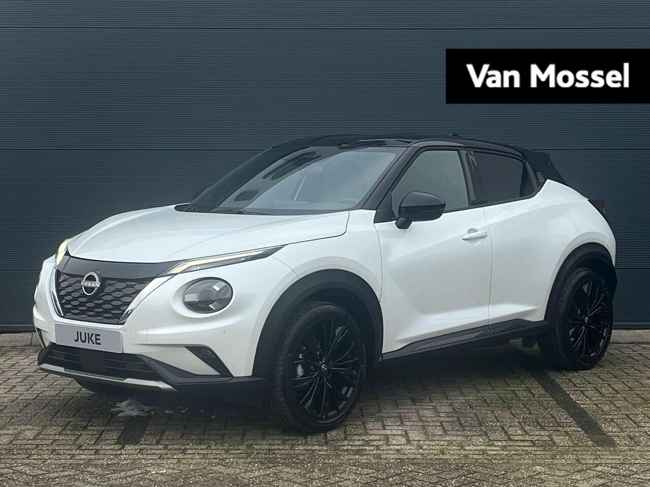 Nissan JUKE 1.6 Hybrid N-Sport 143PK | Rijklaarprijs! | Automaat | 360 Camera | Adaptieve Cruise Control | Stoel,- Stuur en Voorruitverwarming | Dodehoekdetectie | Apple CarPlay & Android Auto | Nieuw uit voorraad leverbaar!