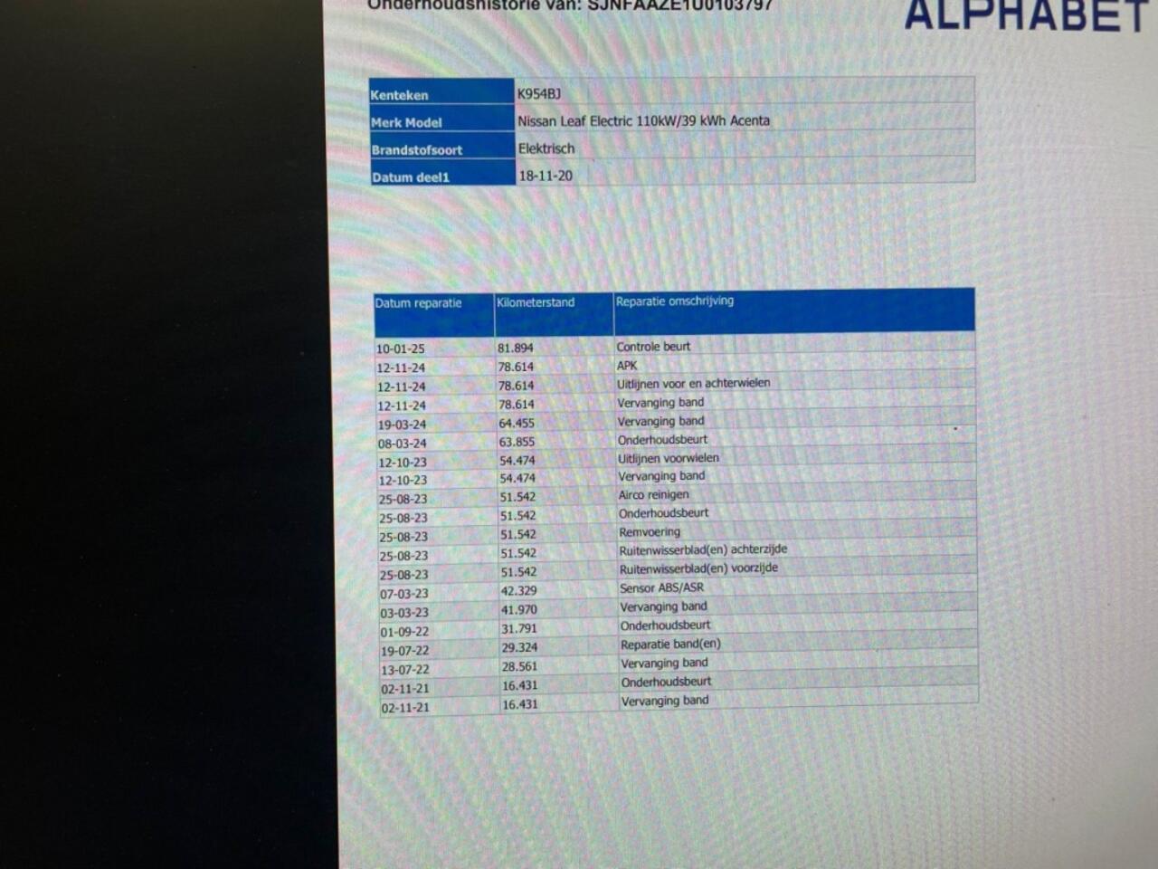 Nissan LEAF Acenta 40 kWh - Carplay, Camera, Navi, Cruise, Stoelverw.