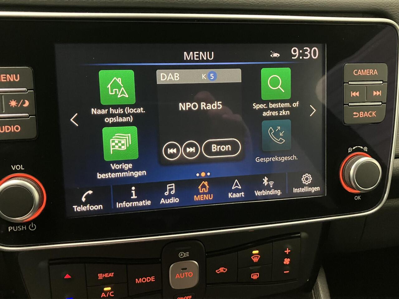 Nissan LEAF e+ N-Connecta 62 kWh / Eerste Eigenaar / Dealer Onderhouden / 385 KM WLTP / Navigatie / Stoel- en Stuurverwarming / 360 Graden Camera / Cruise Control / Climate Control /