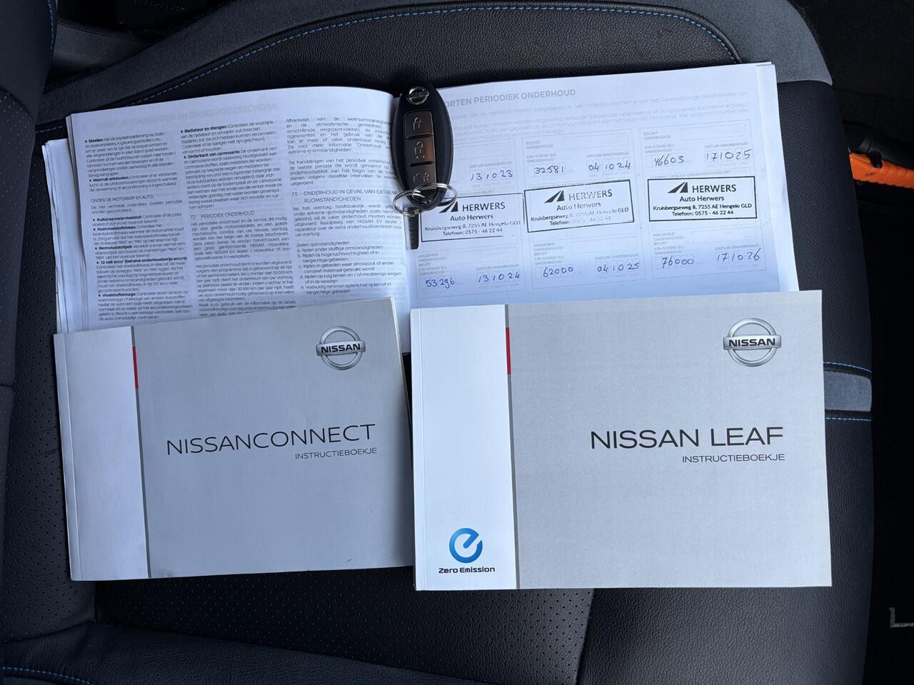 Nissan LEAF Tekna 40 kWh / SOH 91,76% / Stoelverwarming voor en achter / Adaptieve cruise control / Stuurverwarming / Afneembare trekhaak / Navigatie / Bose / Lederen bekleding