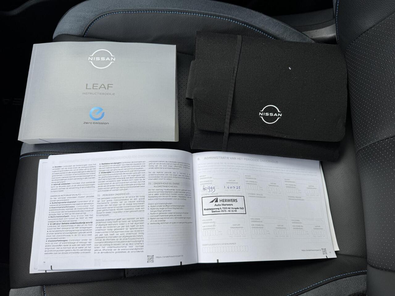 Nissan LEAF e+ Tekna 62 kWh 100% dealer onderhouden / SOH 93,2% / Stoelverwarming Voor & Achter / Adaptieve Cruise Control / Warmtepomp / Bose Audio / Rondzichtcamera / Stuurverwarming / Dodehoekdetectie / Apple Carplay & Android Auto /