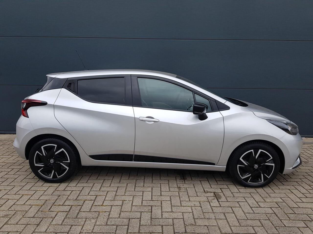 Nissan MICRA 1.0 IG-T 92Pk N-Design | All Season Banden | Airco | Navigatie | Parkeersensoren | Cruise Control | Apple Carplay/Android Auto | Lichtsensor | Privacy Glass achter |