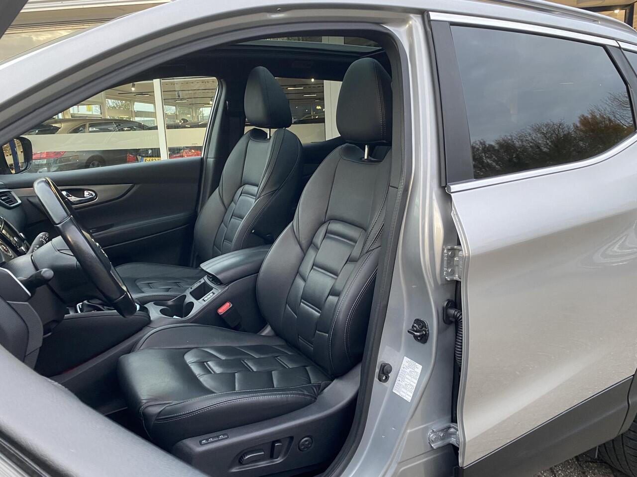 Nissan QASHQAI 1.3 DIG-T Tekna + / Automaat / Vol-Leder / Panodak / Elektr.-Stoelen met Geheugen / Stoelverwarming / 360°-Camera / Bose-Premium Audio / Cruise-Control / Climate-Control / Apple-Carplay & Android-Auto / Keyless / LED / DAB Radio-Bluetooth / Navi / PDC V+A