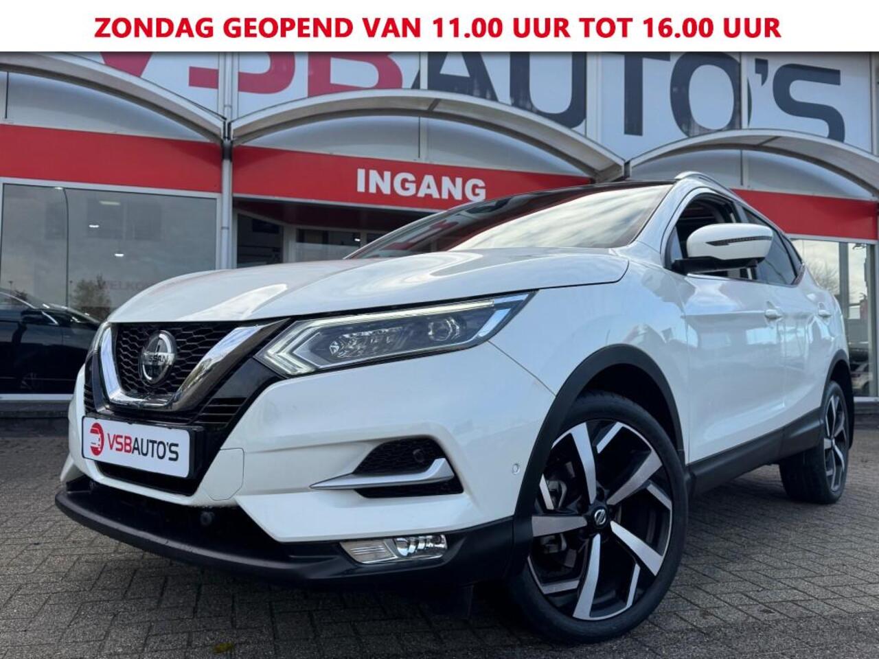 Nissan QASHQAI 1.3 DIG-T AUT. TEKNA 160PK HALF-LEER PANO-DAK 360-CAMERA NAVI AIRCO LMV PDC