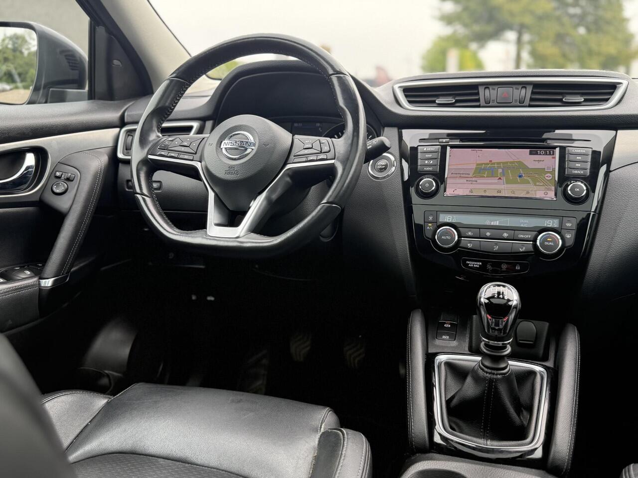 Nissan QASHQAI 1.3 DIG-T Tekna + 2e Eigenaar,Pano,Navi,Camera,Trekhaak,Stoelverwarming,Clima,Cruise,Pdc V+A,Keyless,Halfleder,Dealer Onderhouden,Apk tot 03-2028