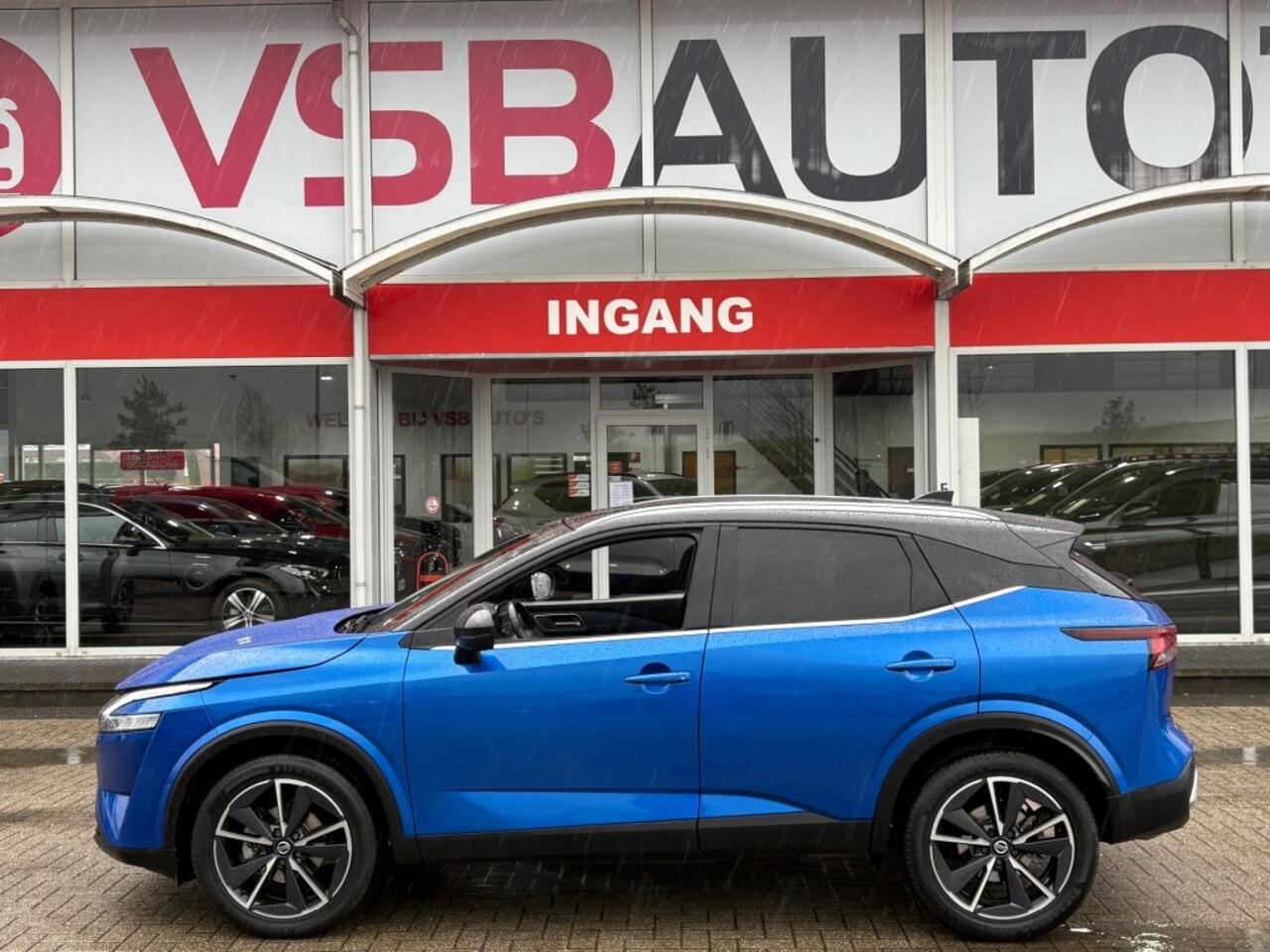 Nissan QASHQAI 1.3 MHEV XTRONIC 158PK TEKNA HALF-LEER NAVI PANO-DAK CAMERA HEAD-UP CARPLAY