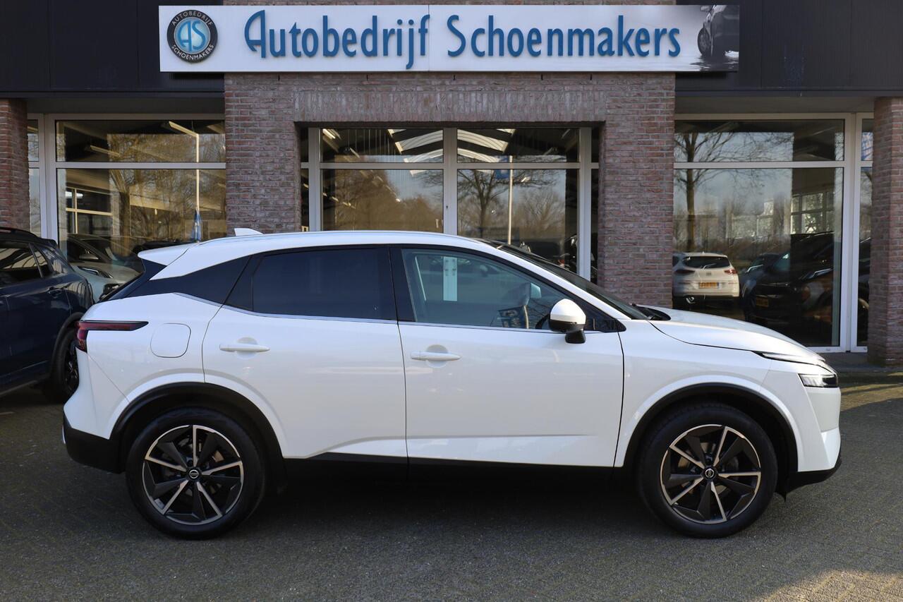 Nissan QASHQAI 1.3 MHEV Tekna PANO TREKHAAK CARPLAY HUD 19"LMV ACC HALFLEER DAB ELEK.ACHTERKLEP 2xPDC ZWARTE-HEMEL NAVI NAP ENZ!!
