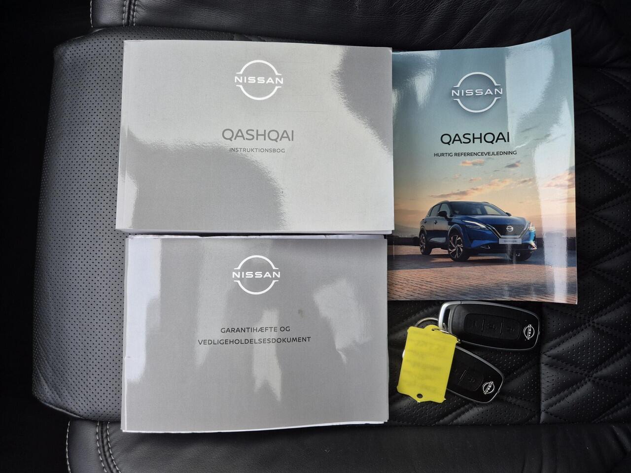 Nissan QASHQAI 1.3 MHEV Xtronic Tekna Plus Automaat / Fabrieksgarantie tot 09-2026<100.000 km / Dealer onderhouden / Trekhaak vast / Allseason banden / Trekgewicht 1800 kg / Panoramadak /