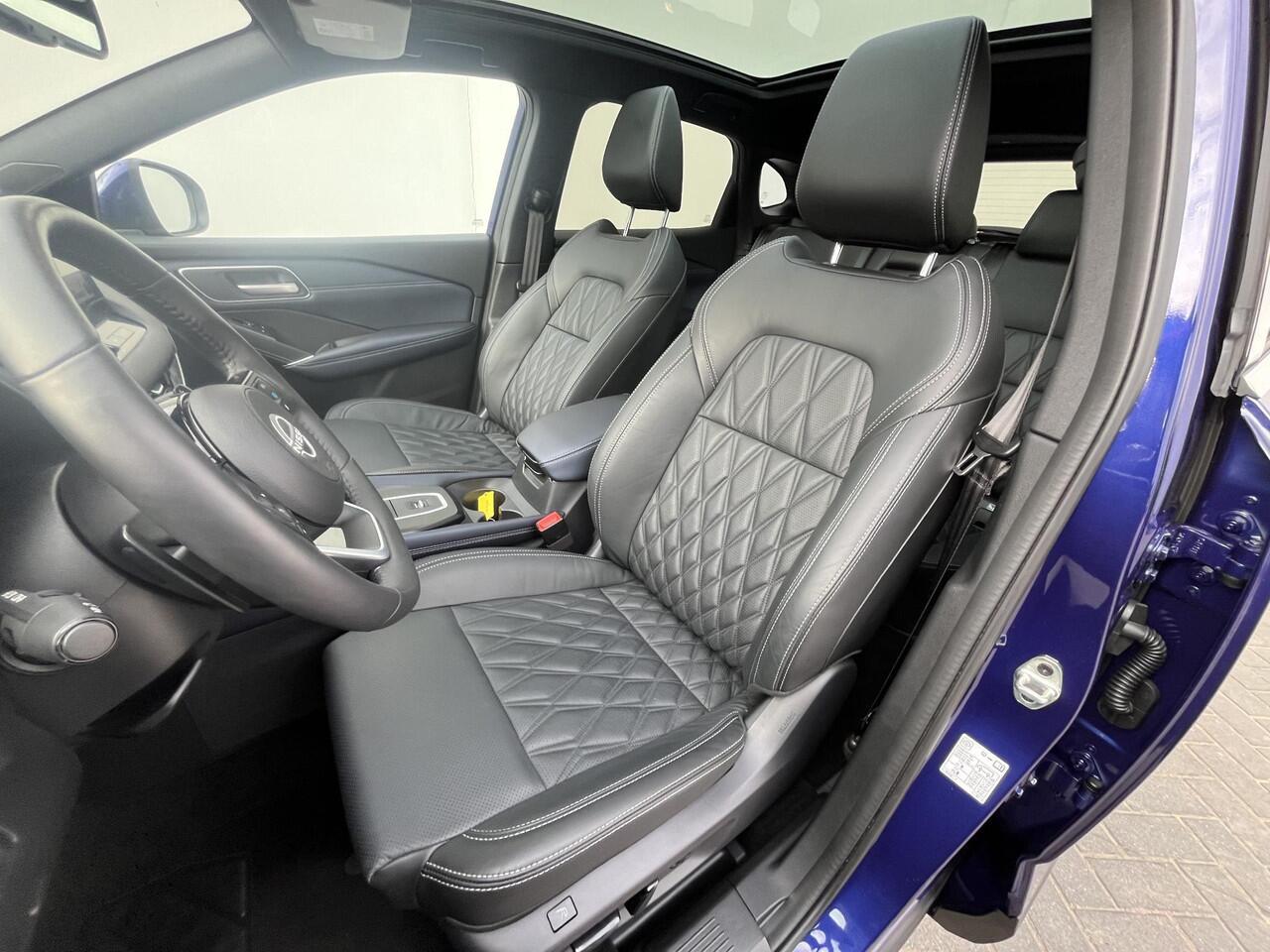 Nissan QASHQAI 1.3 MHEV Xtronic Tekna Plus / HUD / Panoramadak / Allseason banden / Trekgewicht 1800 kg / Elektrische achterklep / Stoel met massage functie / Rondomzicht camera / Stuur-, Stoel en Voorruit verwarming / Bose Audio Systeem /