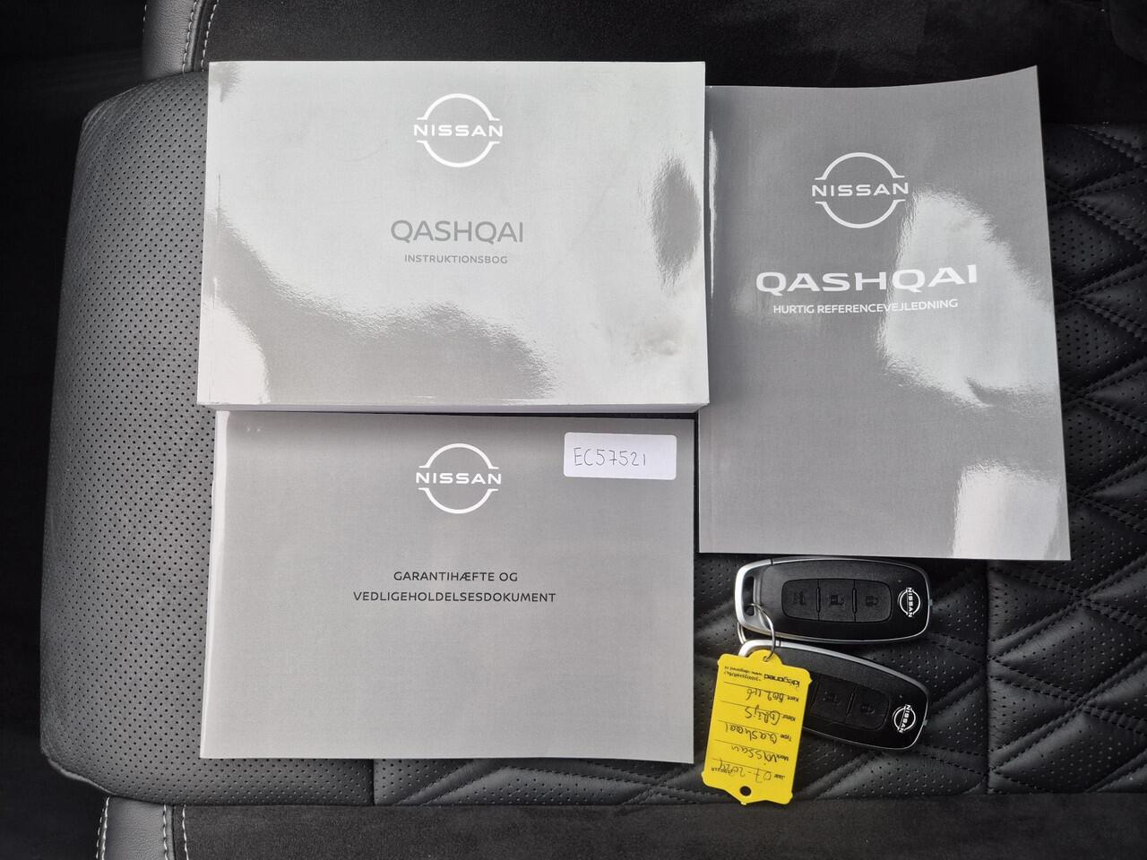 Nissan QASHQAI 1.3 MHEV Xtronic Tekna Plus Automaat / Nieuw model / Facelift / HUD / Panoramadak / Trekgewicht 1800 kg / Stuur-, Stoel en Voorruit verwarming / Elektrische achterklep / Stoel met massage functie /