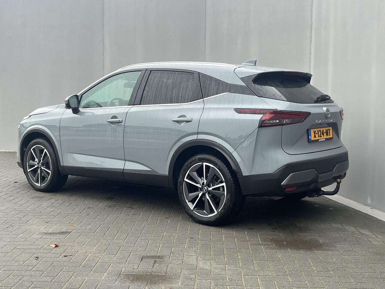 Nissan QASHQAI 1.3 MHEV Xtronic Tekna / Vaste Trekhaak 13-polig (Trekgewicht 1.800kg) / All Seasons / Panoramadak / HUD / 360° Camera / Apple Carplay & Android Auto / Keyless Entry & Start / Elektrische Achterklep / Elektrisch Verstelbare Bestuurdersstoel / Navigatie fu