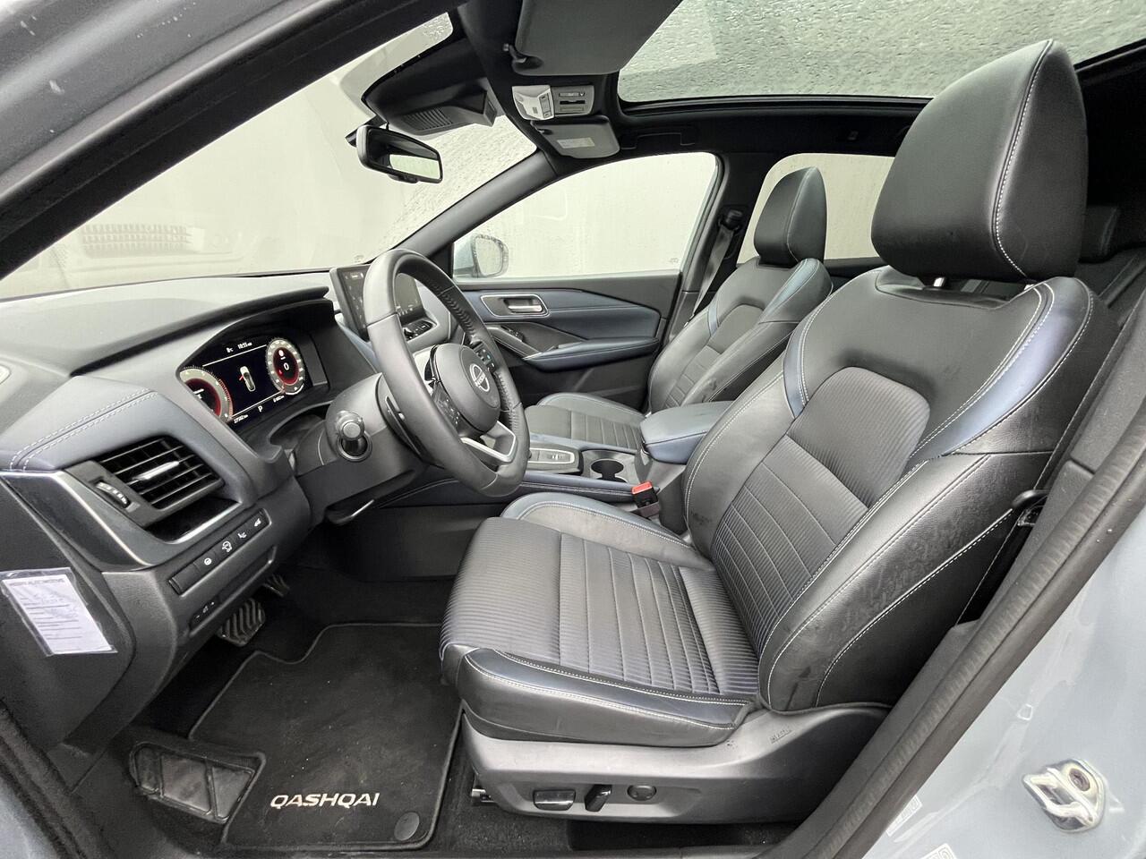 Nissan QASHQAI 1.3 MHEV Xtronic Tekna / Vaste Trekhaak 13-polig (Trekgewicht 1.800kg) / All Seasons / Panoramadak / HUD / 360° Camera / Apple Carplay & Android Auto / Keyless Entry & Start / Elektrische Achterklep / Elektrisch Verstelbare Bestuurdersstoel / Navigatie fu