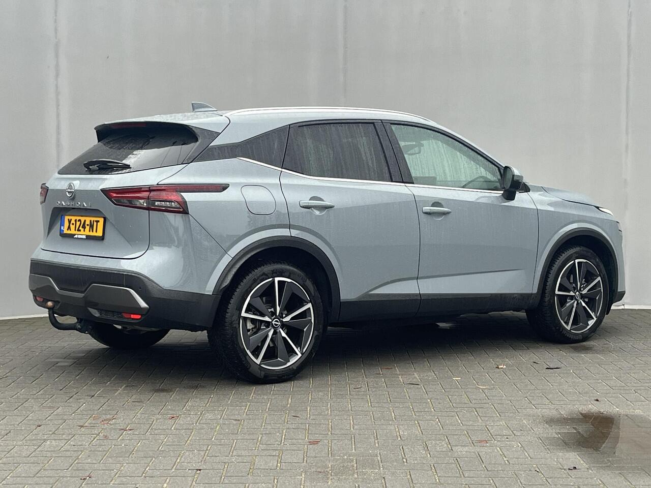 Nissan QASHQAI 1.3 MHEV Xtronic Tekna / Vaste Trekhaak 13-polig (Trekgewicht 1.800kg) / All Seasons / Panoramadak / HUD / 360° Camera / Apple Carplay & Android Auto / Keyless Entry & Start / Elektrische Achterklep / Elektrisch Verstelbare Bestuurdersstoel / Navigatie fu