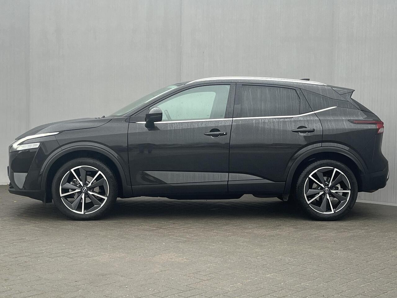 Nissan QASHQAI 1.3 MHEV Xtronic Tekna / Vaste Trekhaak 13-polig (Trekgewicht 1.800kg) / All Seasonbanden / Panoramadak / HUD / 360° Camera / Apple Carplay & Android Auto / Navigatie full map / Keyless Entry & Start / Elektrisch Verstelbare Bestuurdersstoel / Elektrisc