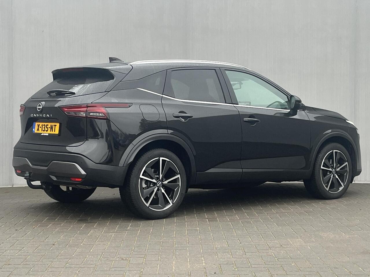 Nissan QASHQAI 1.3 MHEV Xtronic Tekna / Vaste Trekhaak 13-polig (Trekgewicht 1.800kg) / All Seasonbanden / Panoramadak / HUD / 360° Camera / Apple Carplay & Android Auto / Navigatie full map / Keyless Entry & Start / Elektrisch Verstelbare Bestuurdersstoel / Elektrisc