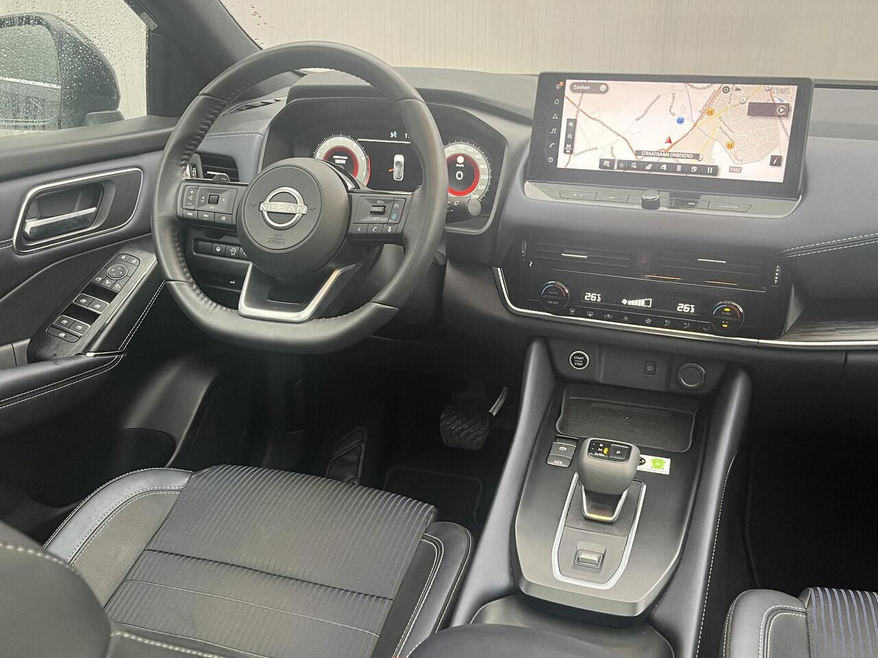 Nissan QASHQAI 1.3 MHEV Xtronic Tekna / Vaste Trekhaak 13-polig (Trekgewicht 1.800kg) / All Seasonbanden / Panoramadak / HUD / 360° Camera / Apple Carplay & Android Auto / Navigatie full map / Keyless Entry & Start / Elektrisch Verstelbare Bestuurdersstoel / Elektrisc