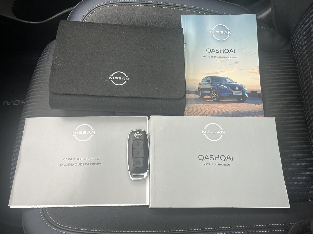 Nissan QASHQAI 1.3 MHEV Xtronic Tekna / Vaste Trekhaak 13-polig (Trekgewicht 1.800kg) / All Seasonbanden / Panoramadak / HUD / 360° Camera / Apple Carplay & Android Auto / Navigatie full map / Keyless Entry & Start / Elektrisch Verstelbare Bestuurdersstoel / Elektrisc