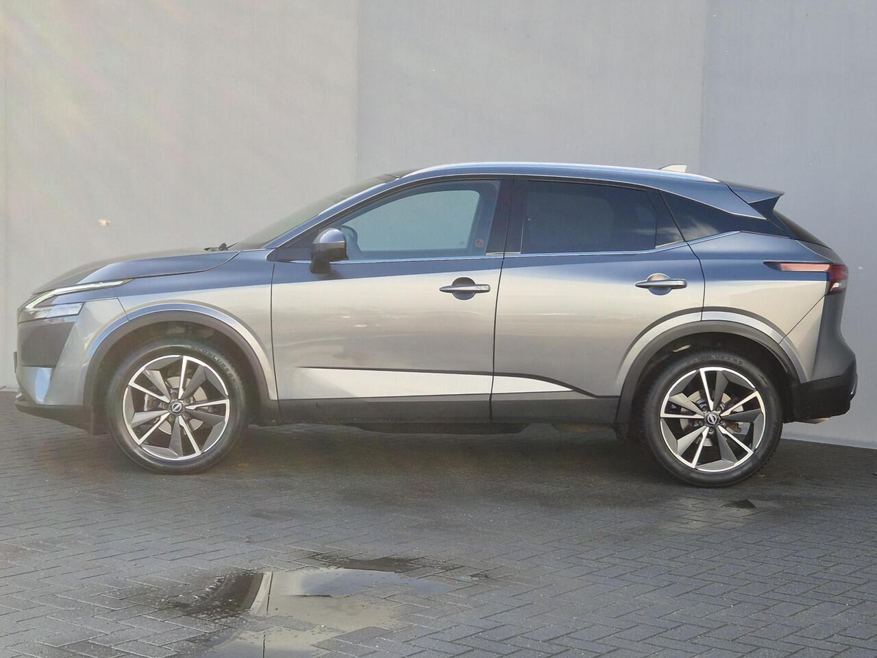 Nissan QASHQAI 1.3 MHEV Xtronic Tekna Plus Automaat / HUD / Panoramadak / Allseason banden / Trekgewicht 1800 kg / Elektrische achterklep / Stoel met massage functie / Rondomzicht camera / Stuur-, Stoel en Voorruit verwarming / Bose Audio Systeem /