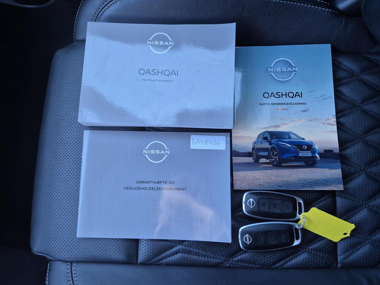 Nissan QASHQAI 1.3 MHEV Xtronic Tekna Plus Automaat / HUD / Panoramadak / Allseason banden / Trekgewicht 1800 kg / Elektrische achterklep / Stoel met massage functie / Rondomzicht camera / Stuur-, Stoel en Voorruit verwarming / Bose Audio Systeem /