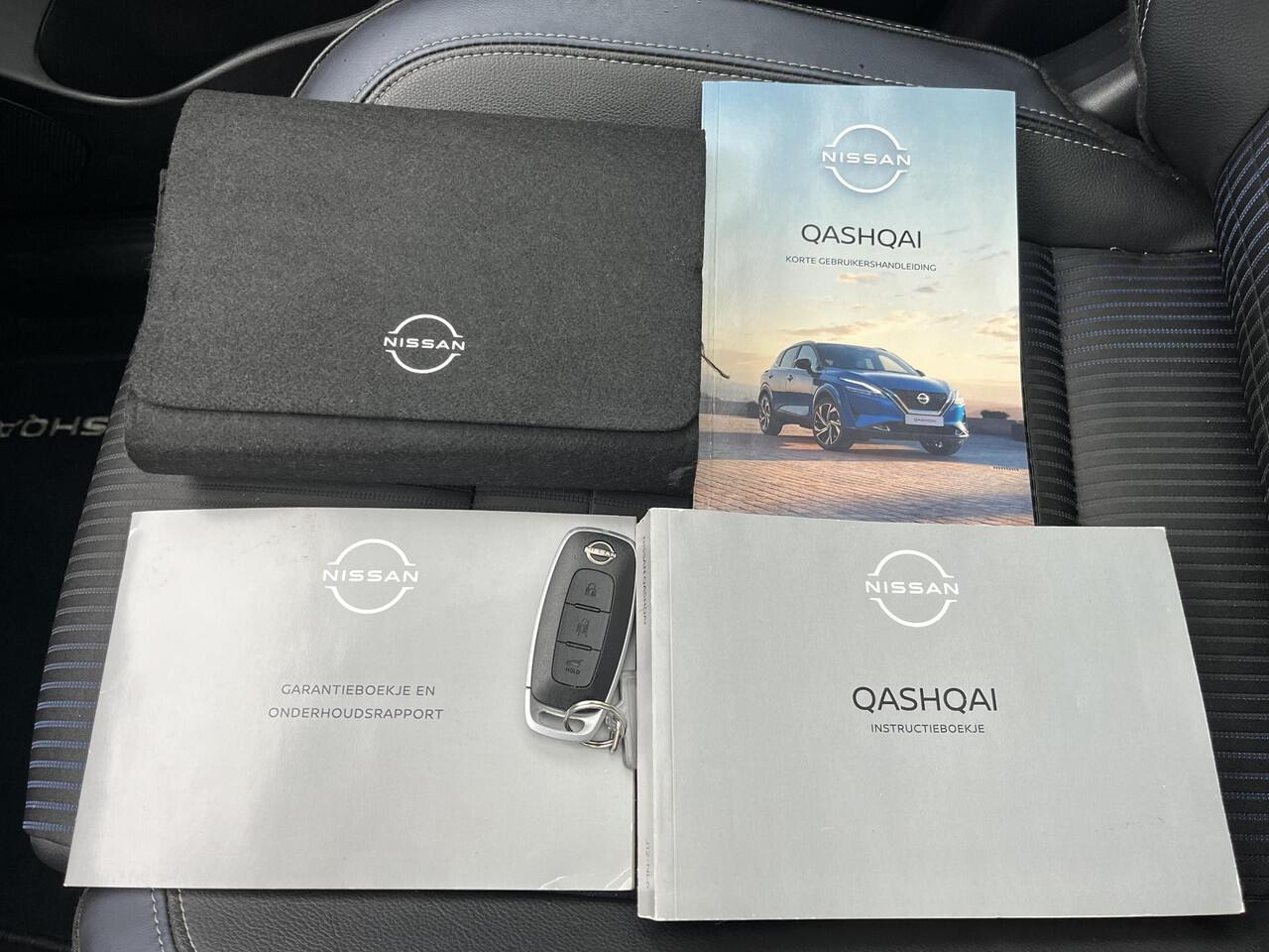 Nissan QASHQAI 1.3 MHEV Tekna / Vaste Trekhaak 13-polig (Trekgewicht 1.400kg) / All Seasons / Panoramadak / HUD / Apple Carplay & Android Auto / Keyless Entry & Start / Navigatie full map / 360° Camera / Adaptieve Cruise Control / Climate Control / Elektrisch Verstelbar